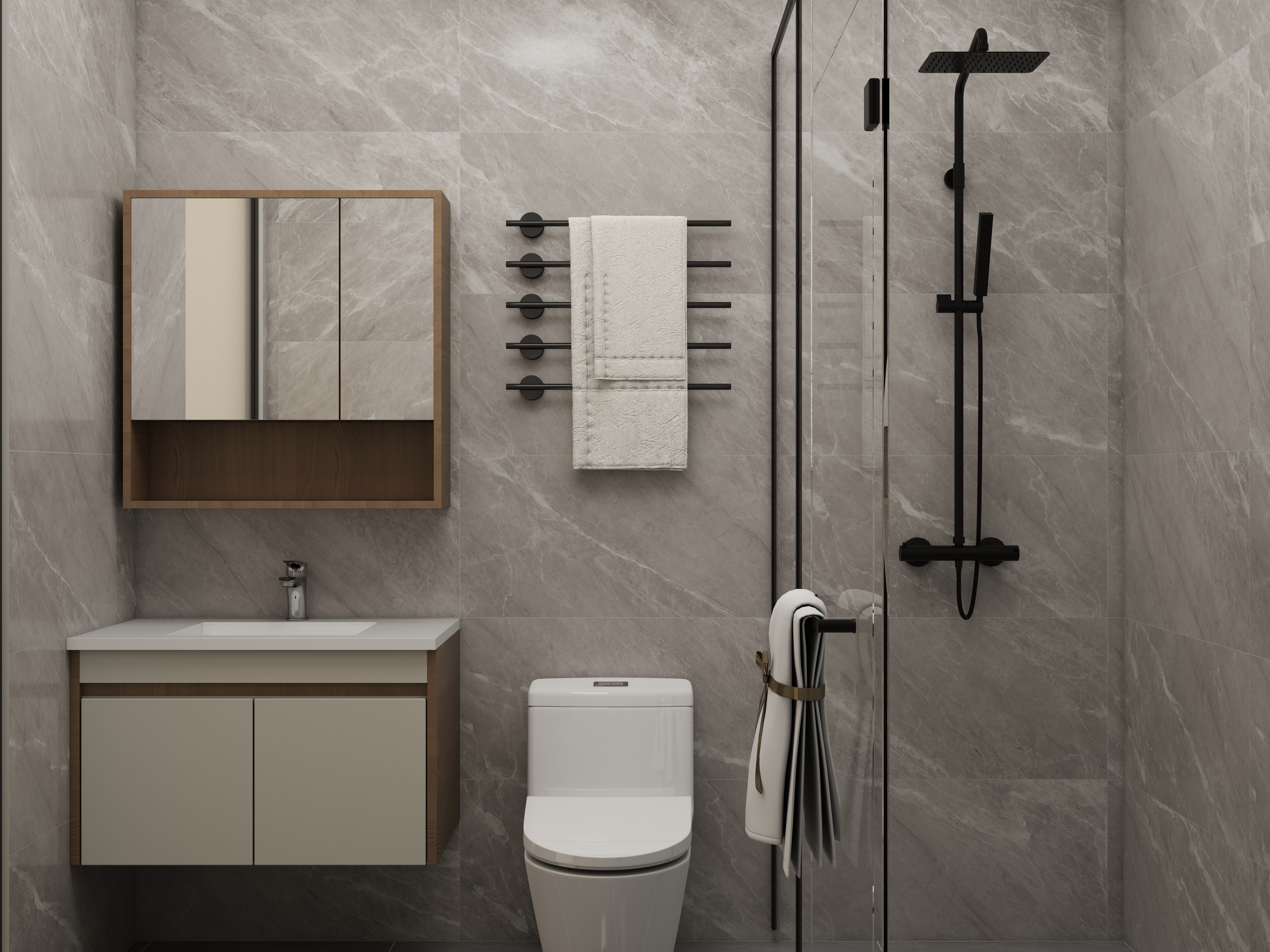 壹诺设计工作室-156m²三室-自建房奶油风装修效果图