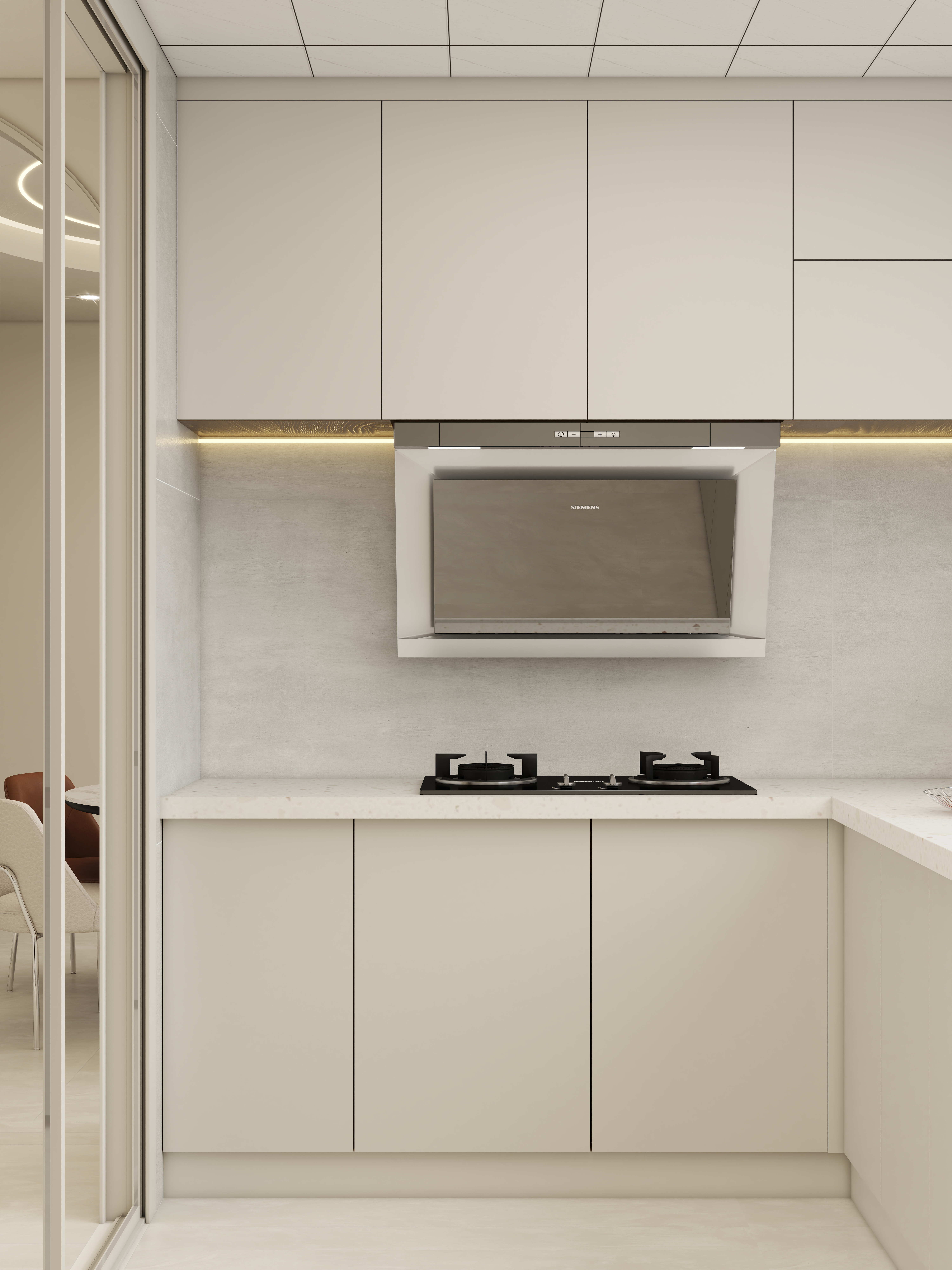 壹诺设计工作室-自建房奶油风装修效果图