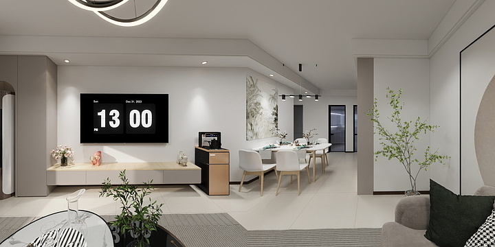 凸点空间设计-简约风-装修设计方案