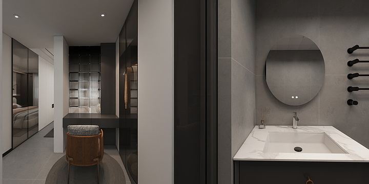 Xiayuanyuan-忆美领秀城5-1101-主卧隔断版本-装修设计方案