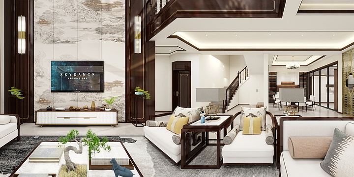 设计师陈玲LUEB-2层通厅别墅含院子-装修设计方案