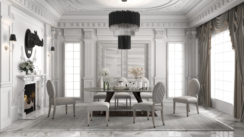 Elegant Dining Room with Luxurious Decor