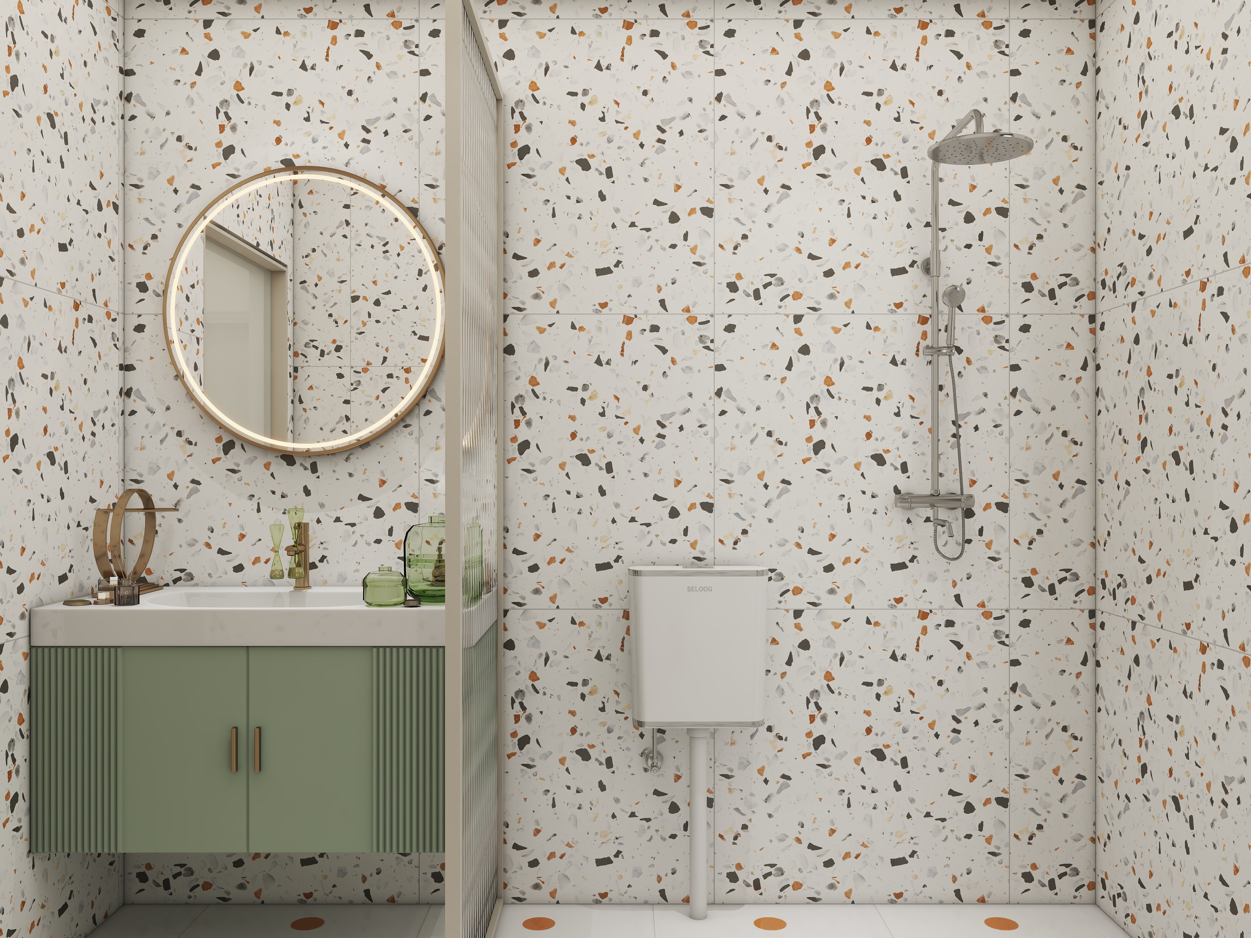 壹诺设计工作室-95㎡3室-法式奶油风装修效果图