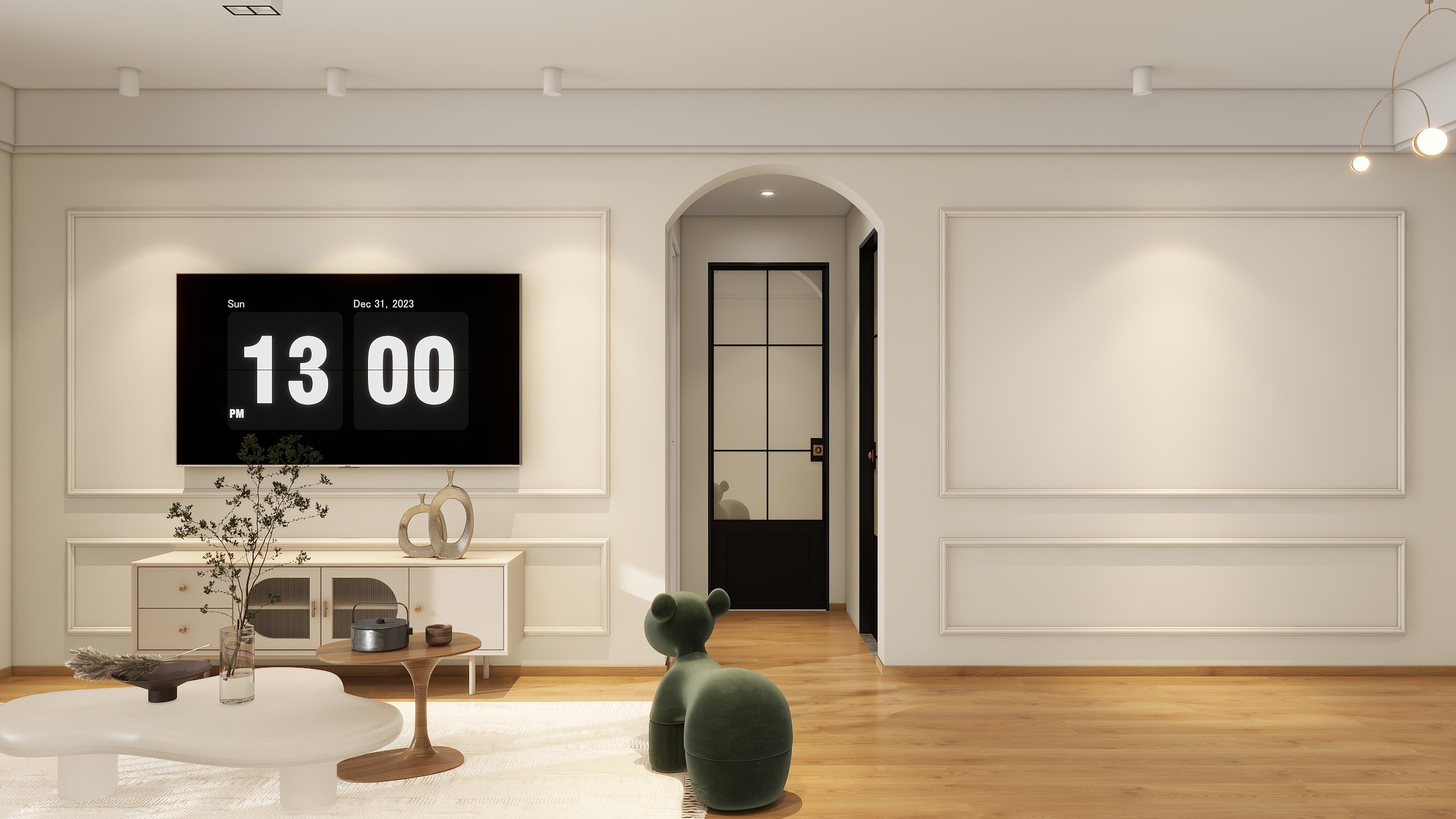 周平川-嘉裕国际社区奶油73㎡2室装修效果图