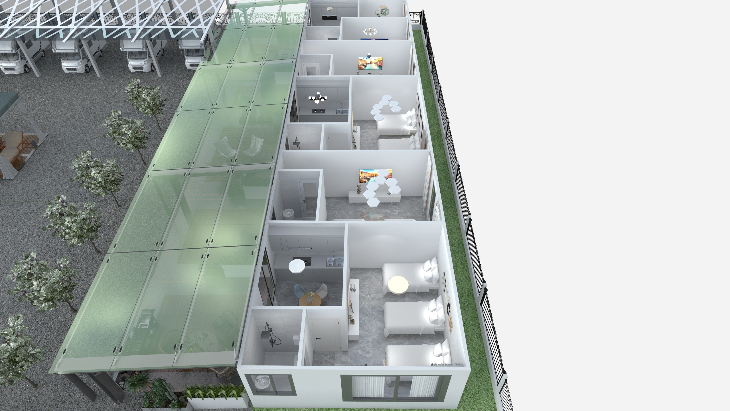 YangHuoJiang-橄榄坝房车露营基地全景-装修设计方案