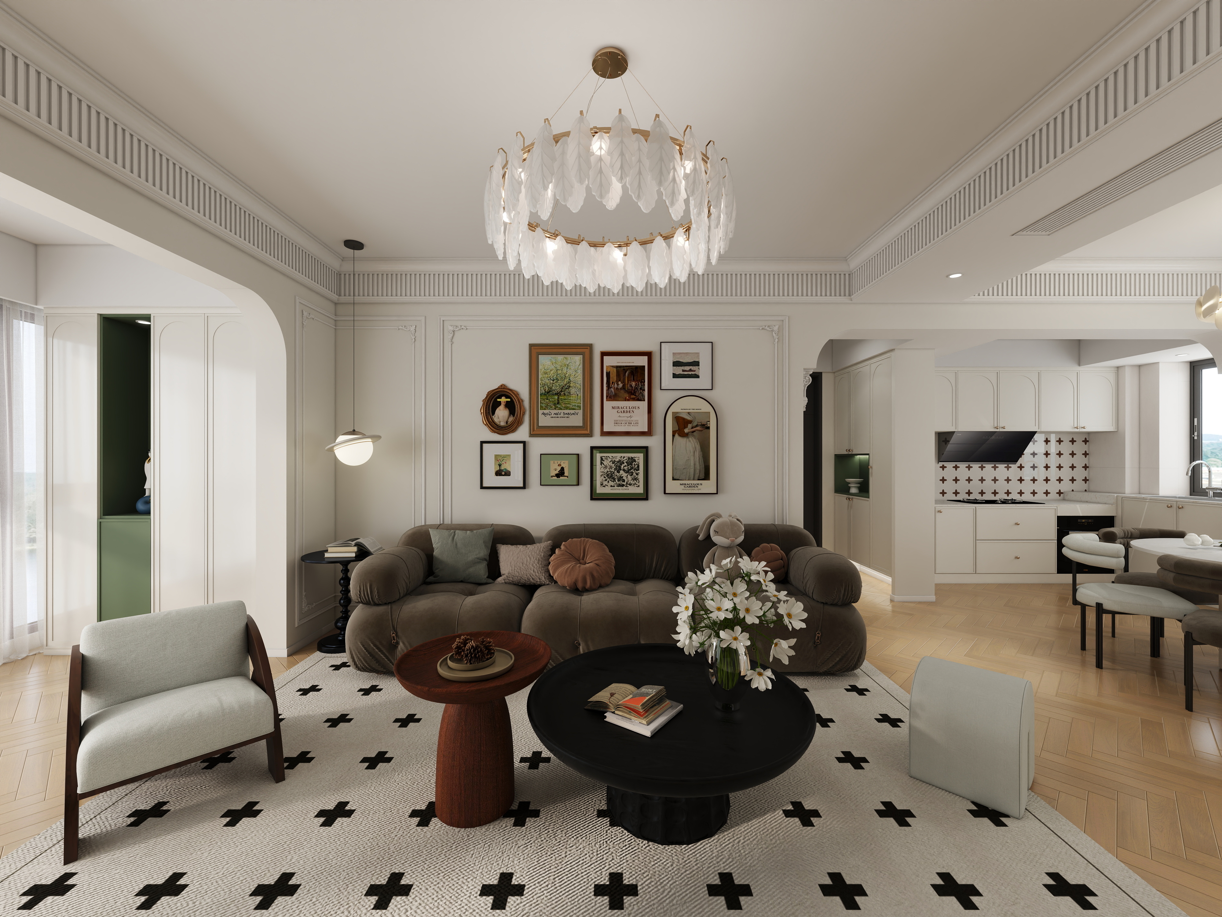 一浩先生-法式奶油风-装修设计方案