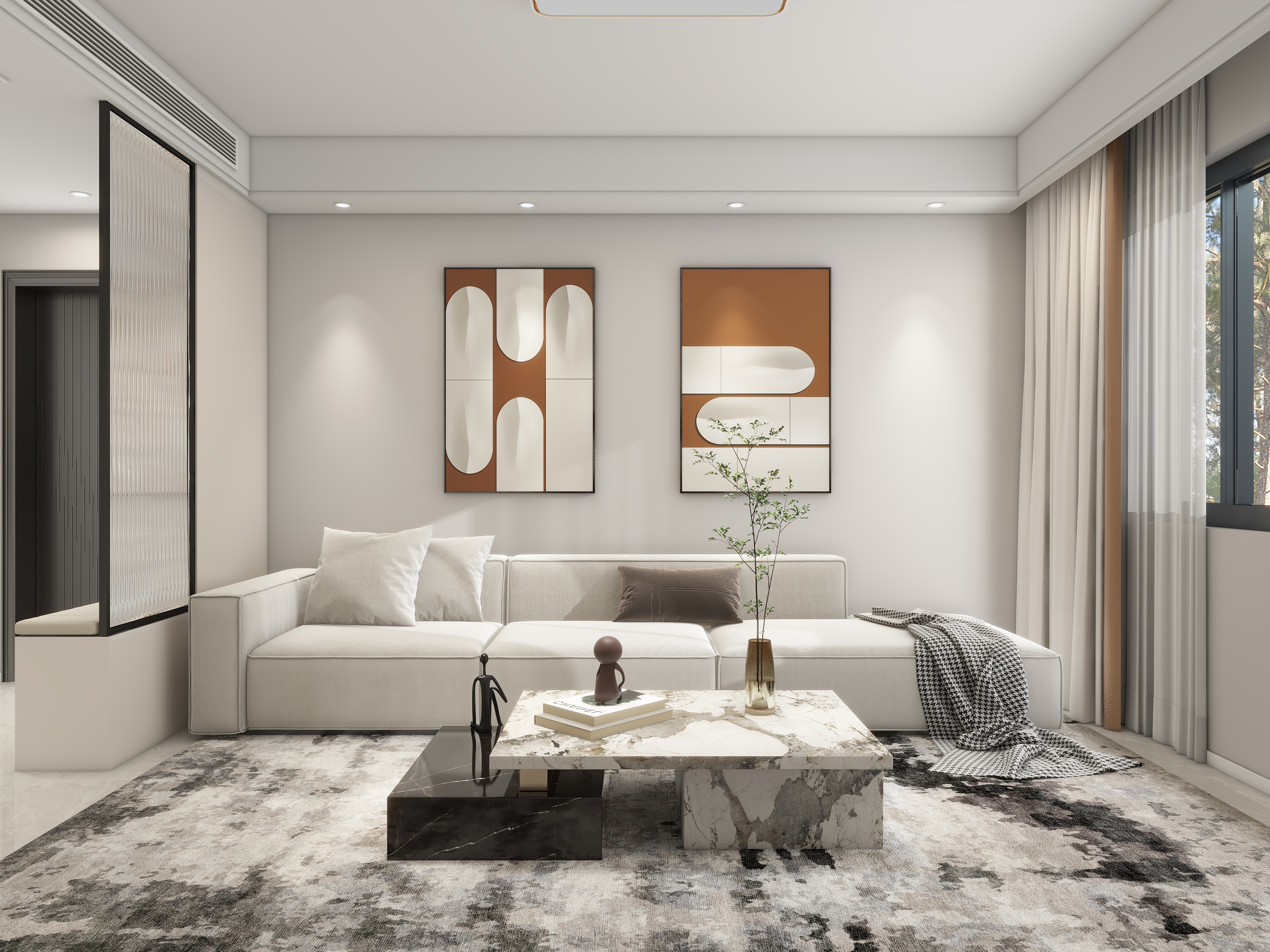 设计师丨贾-济河苑-西区117㎡2室-装修设计方案