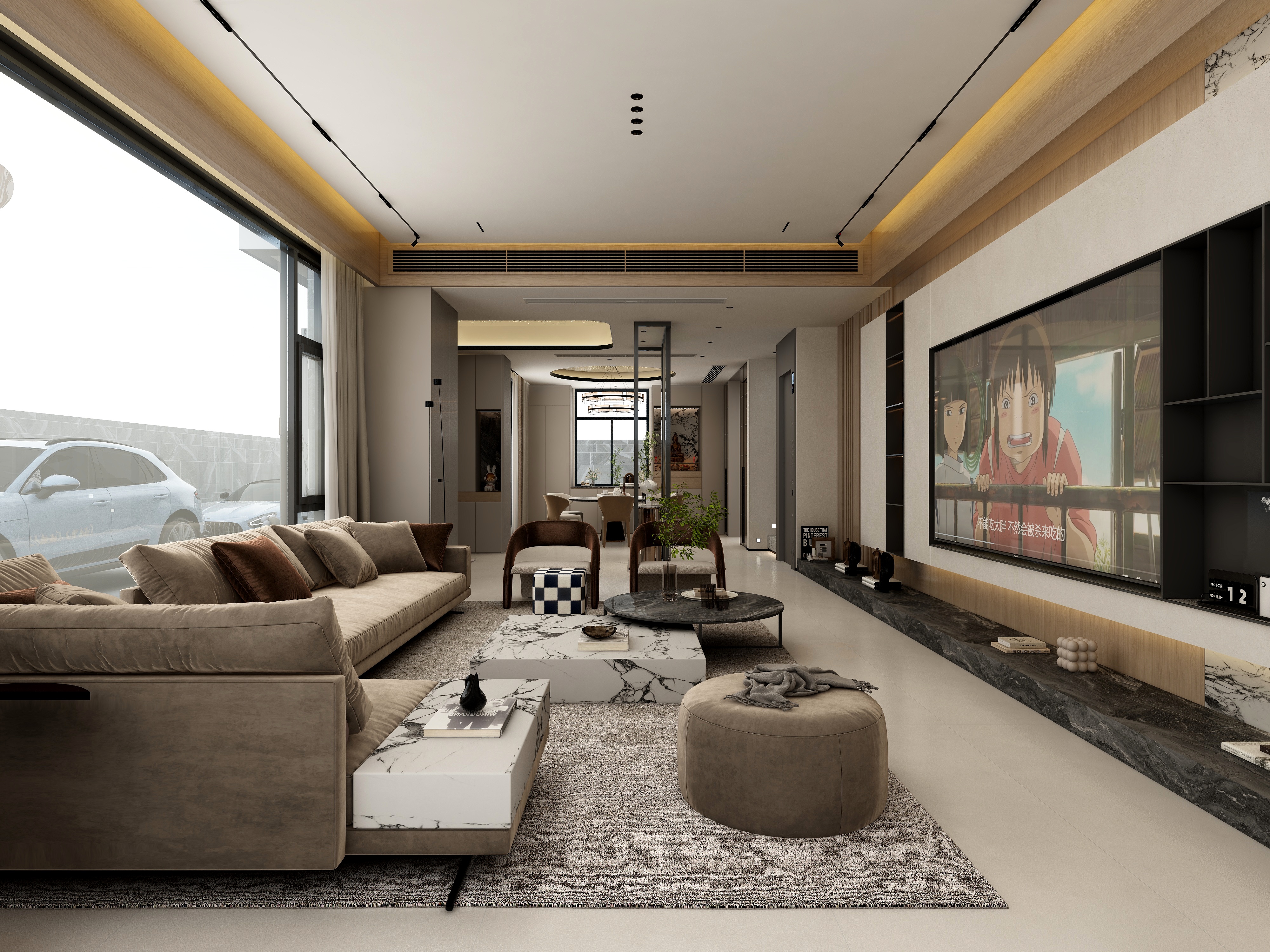 张煜强煜境设计-548平米现代时尚别墅装修效果图