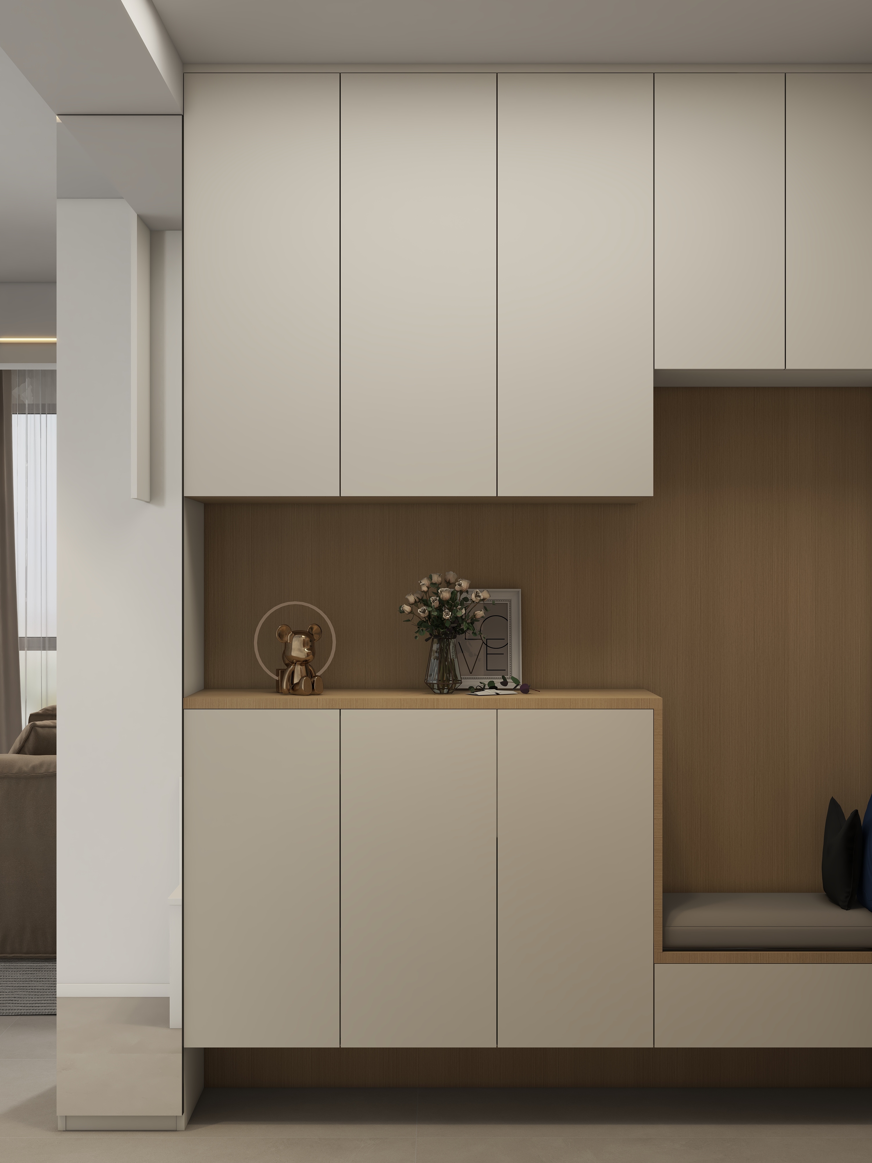 设计师珂源-万科城原木61㎡2室装修效果图