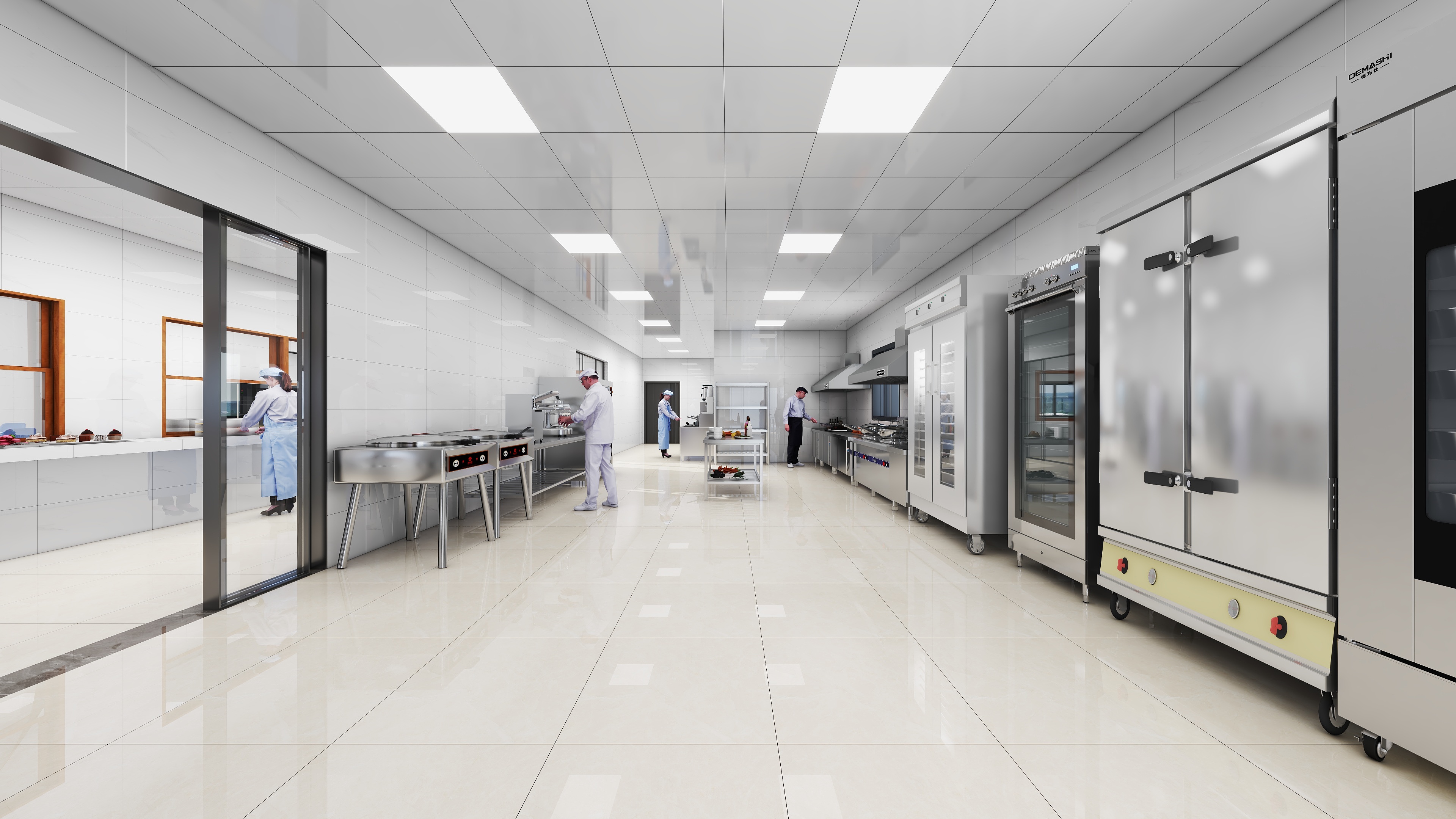 登封市爱美家装饰-实验高中厨房-装修设计方案