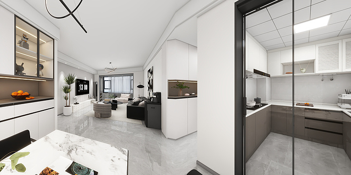 慕白..-明德园135 简约-隔断-装修设计方案