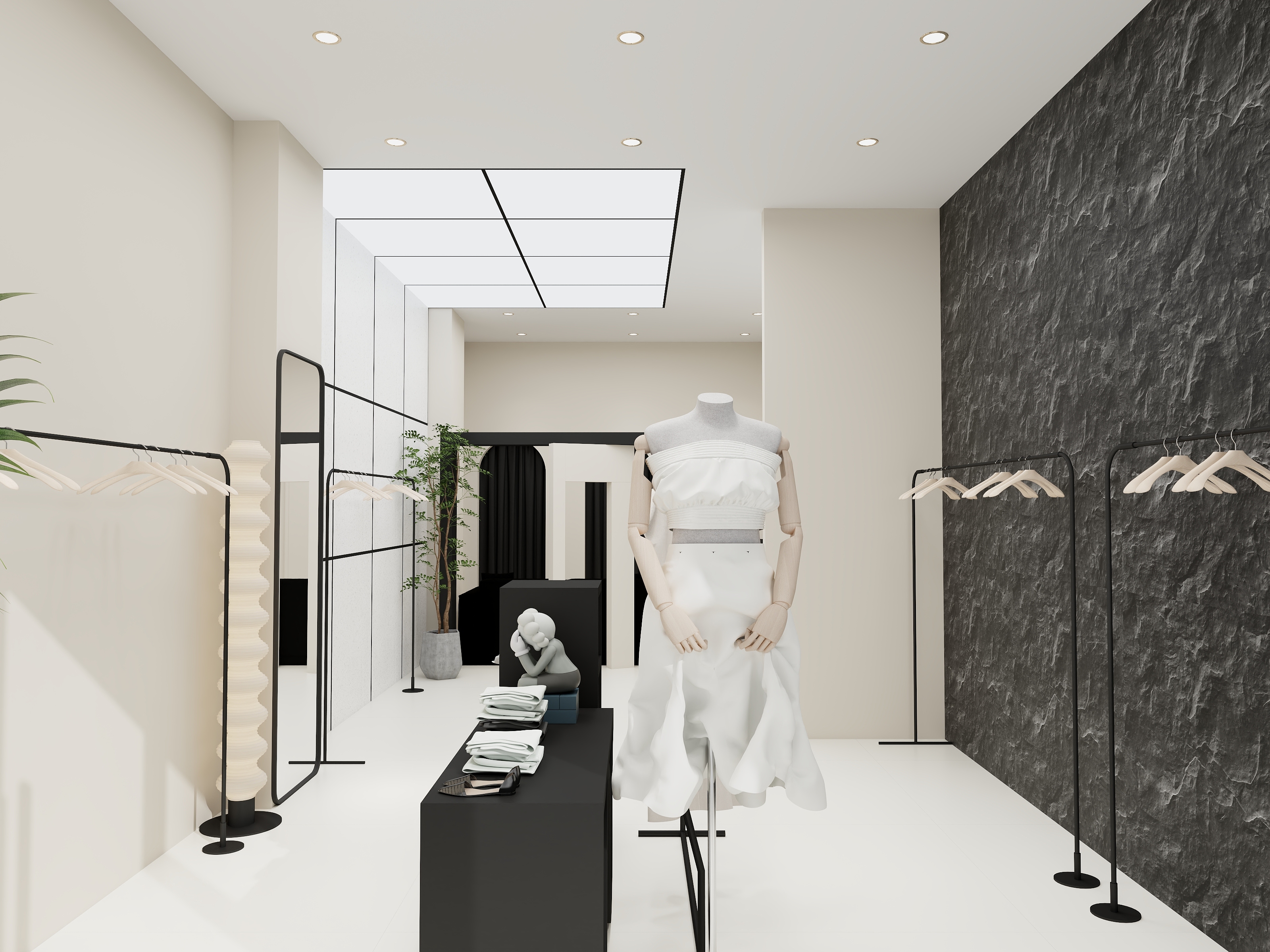 设计师冯橙子-工装服装店-施工图-装修设计方案