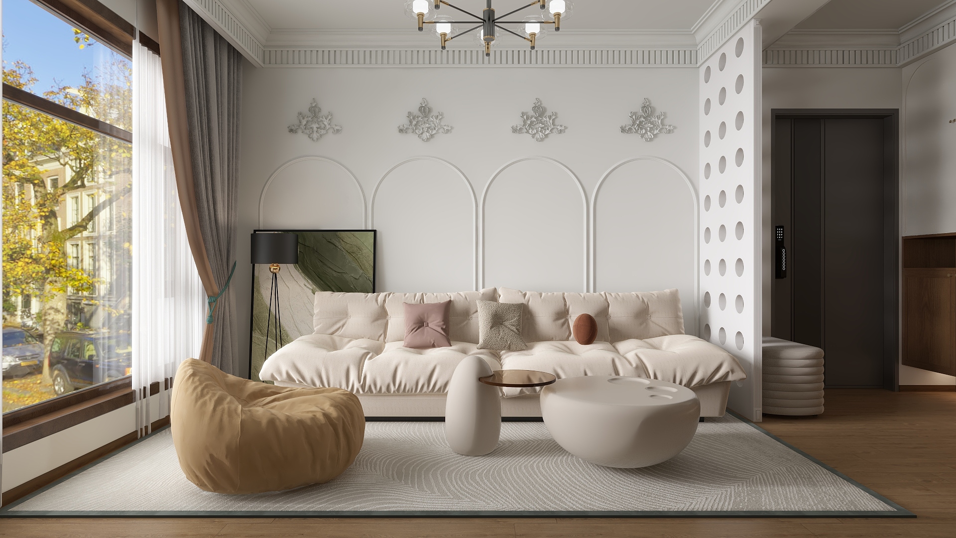 A周素人设计-90平三房两厅装修效果图