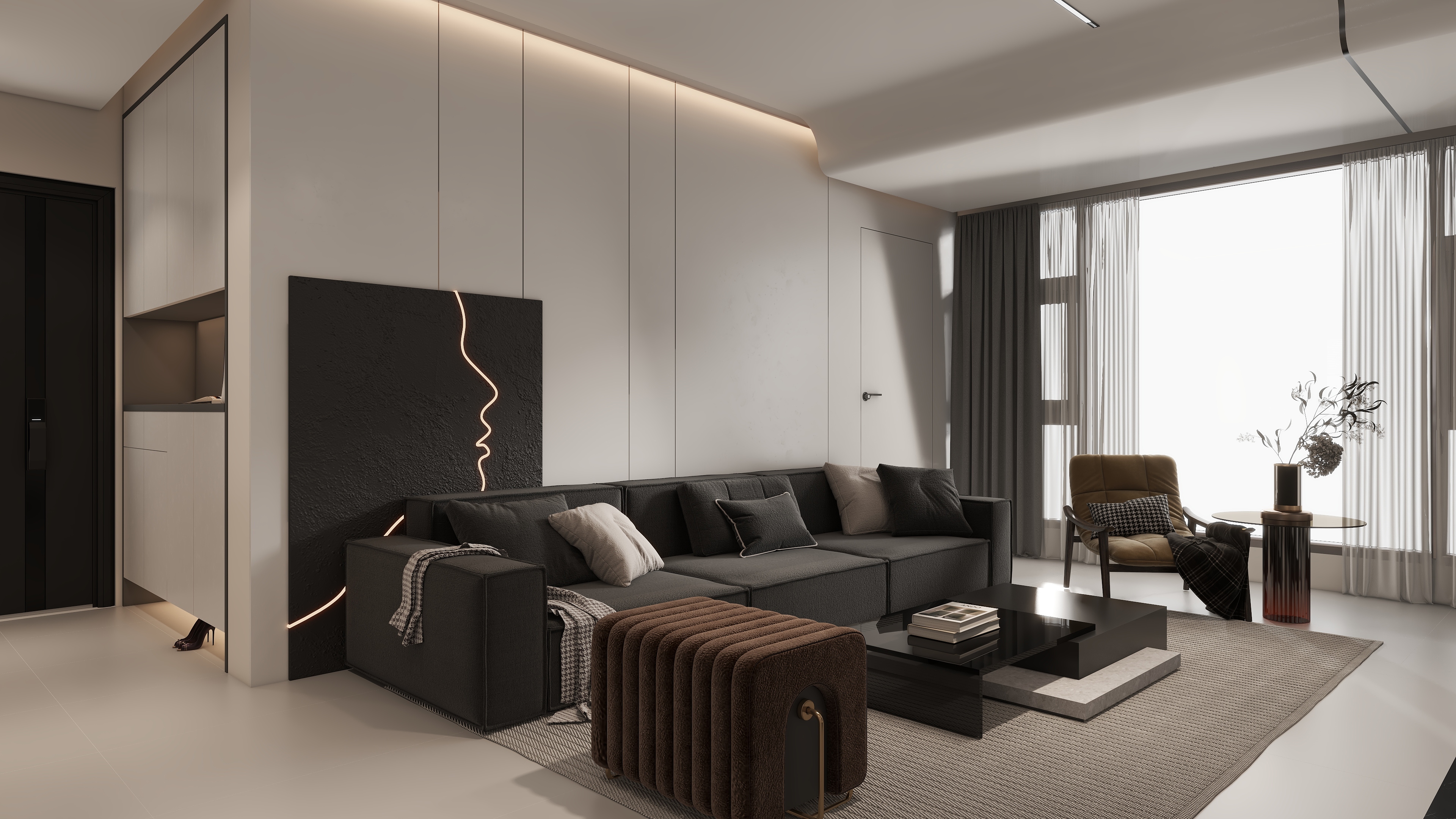 陈远超rQHh-极简-黑白风格设计-装修设计方案