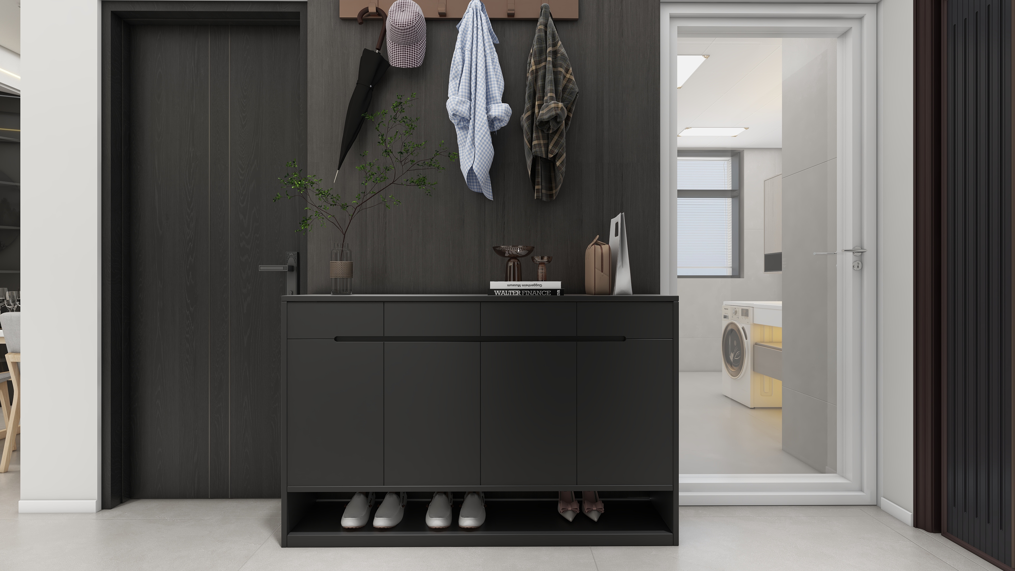 此效果图简单参考-天安大厦104㎡4室装修效果图