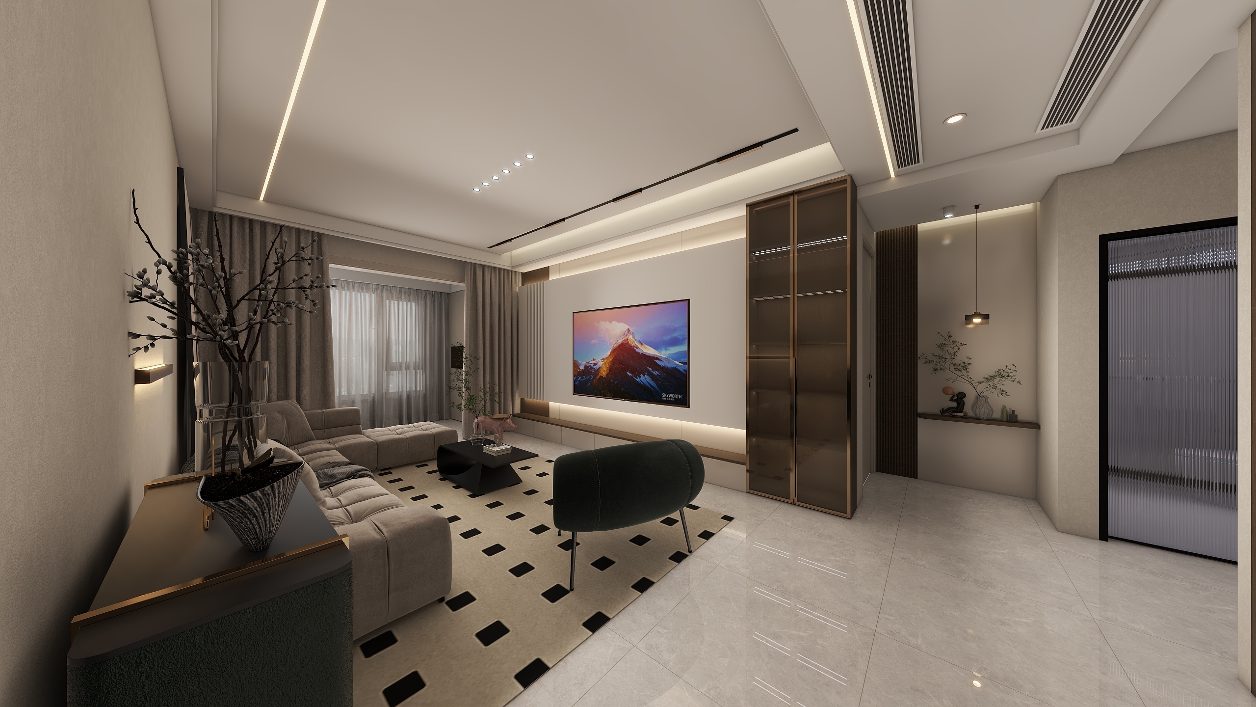 李佩佩-129㎡3室-装修设计方案