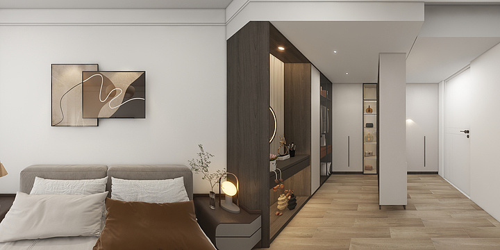 夏虫语冰Sun-东郡郦华户型6-304-方案二-装修设计方案