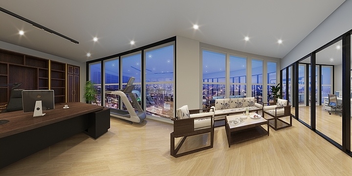 天山设计-兰州中心办公室-装修设计方案