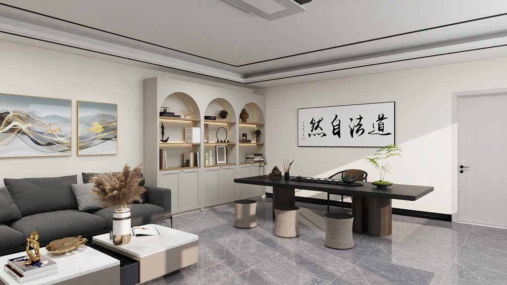 巨鹿阿亮-农村自建房客厅设计效果图-装修设计方案