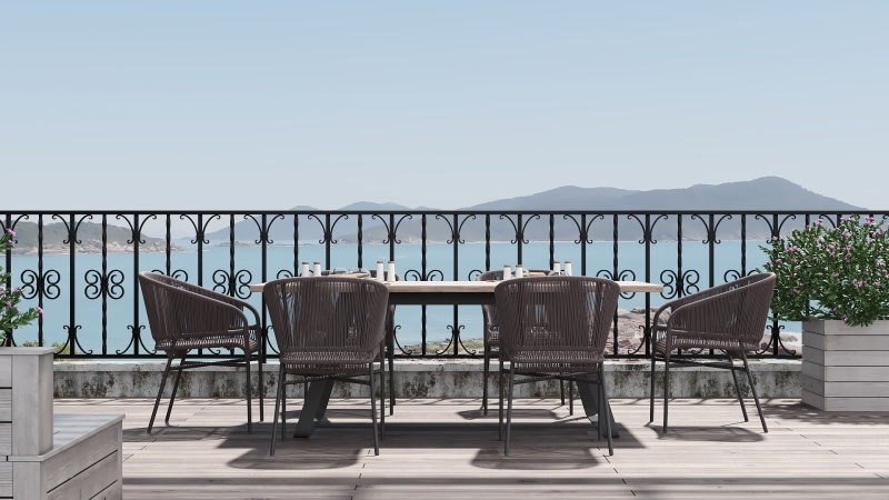 Minimalist Balcony with Sea View