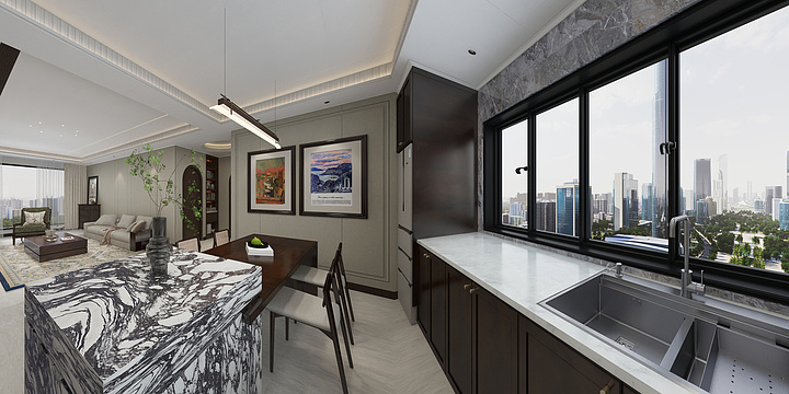 设计部丨哩-欧陆丨新美式雅居-装修设计方案