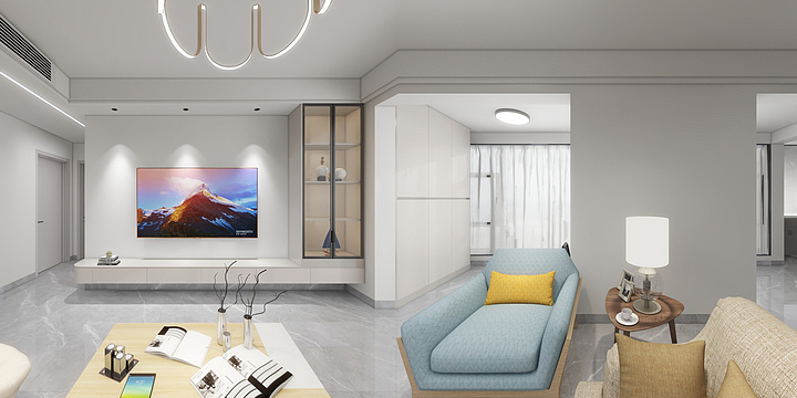 设计施工喻劲松-金域蓝湾6-1203-装修设计方案