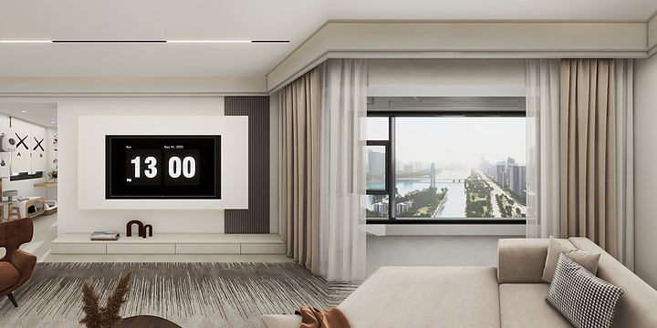 徽小羽1-城市花园2-302效果图-装修设计方案