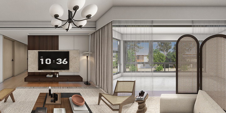 南京江宁弘阳店-中海和山微改中古风-装修设计方案