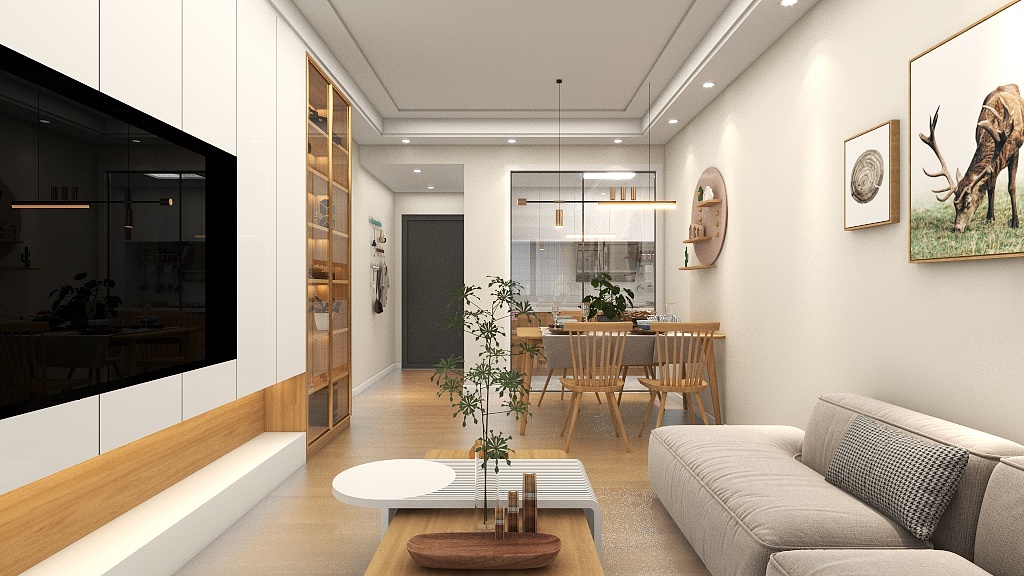 全案设计师李小龙-【原木风】72平两居室-装修设计方案