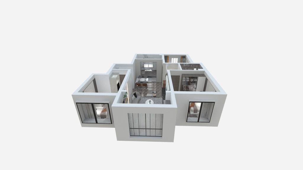 喜乐来设计-渤龙云筑3、4、14、16、17栋90平米-副本-装修设计方案