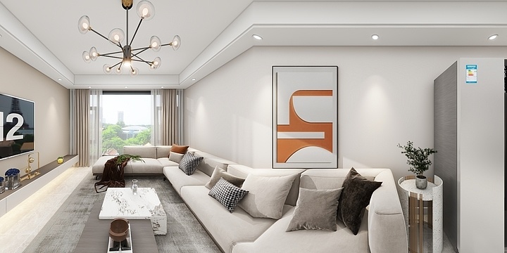 绘图员101-4-2单元 E户型-现代简约-装修设计方案