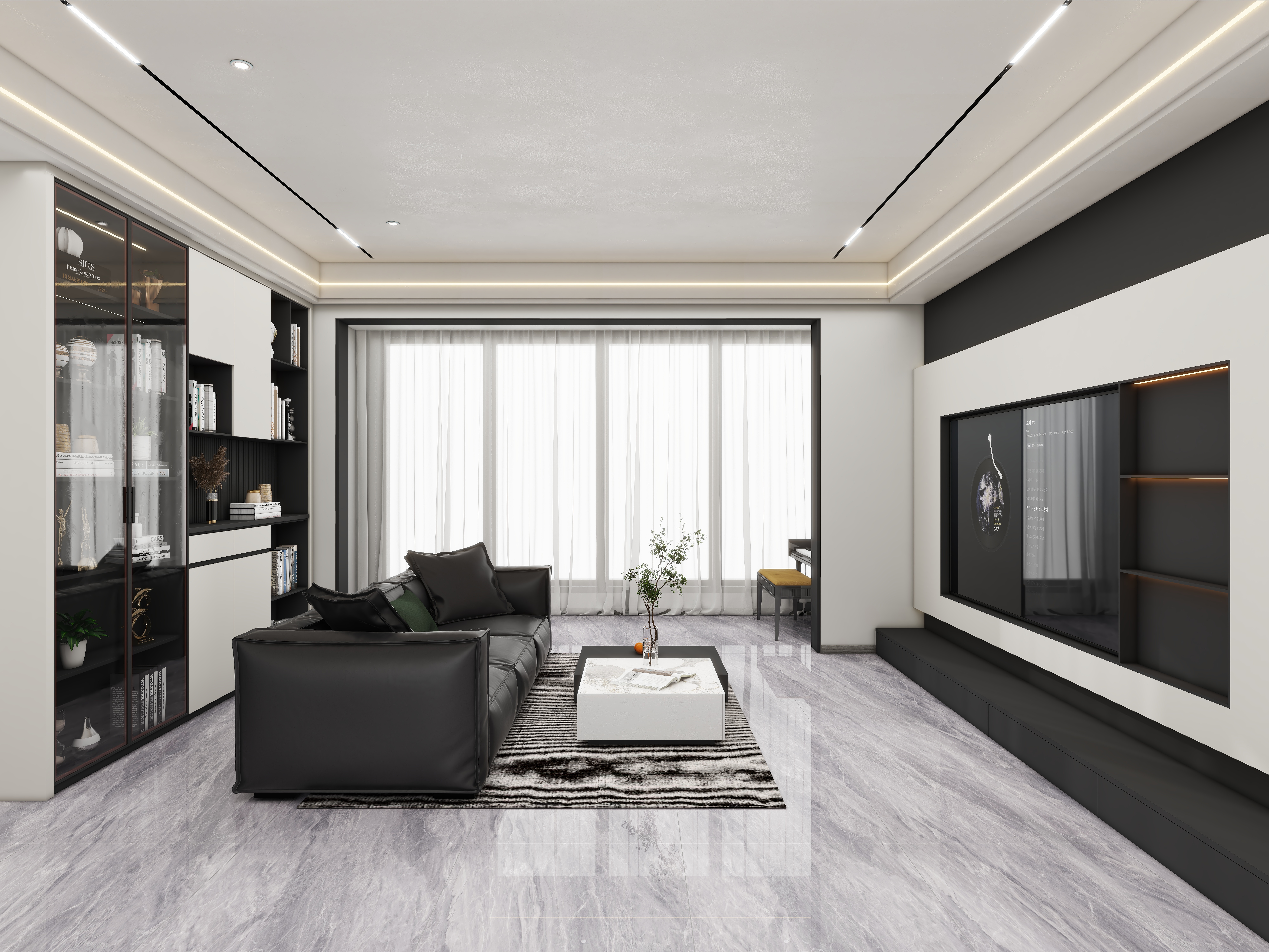 壹诺设计工作室-151㎡4室-现代简约装修效果图