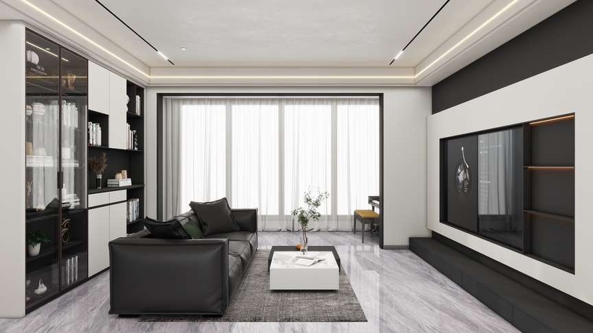 壹诺设计工作室-151㎡4室-现代简约装修效果图