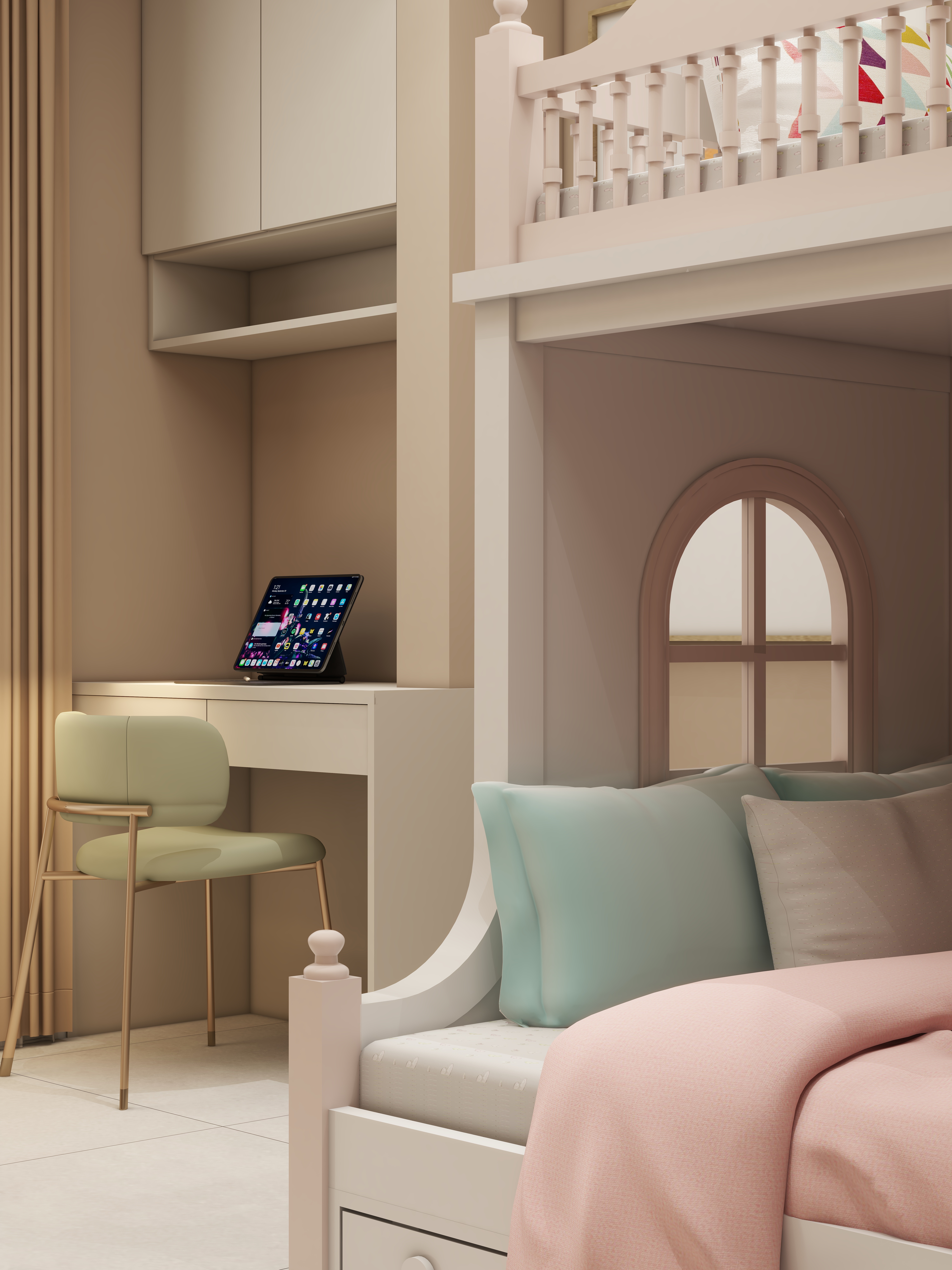 壹诺设计工作室-126㎡4室-现代简约装修效果图