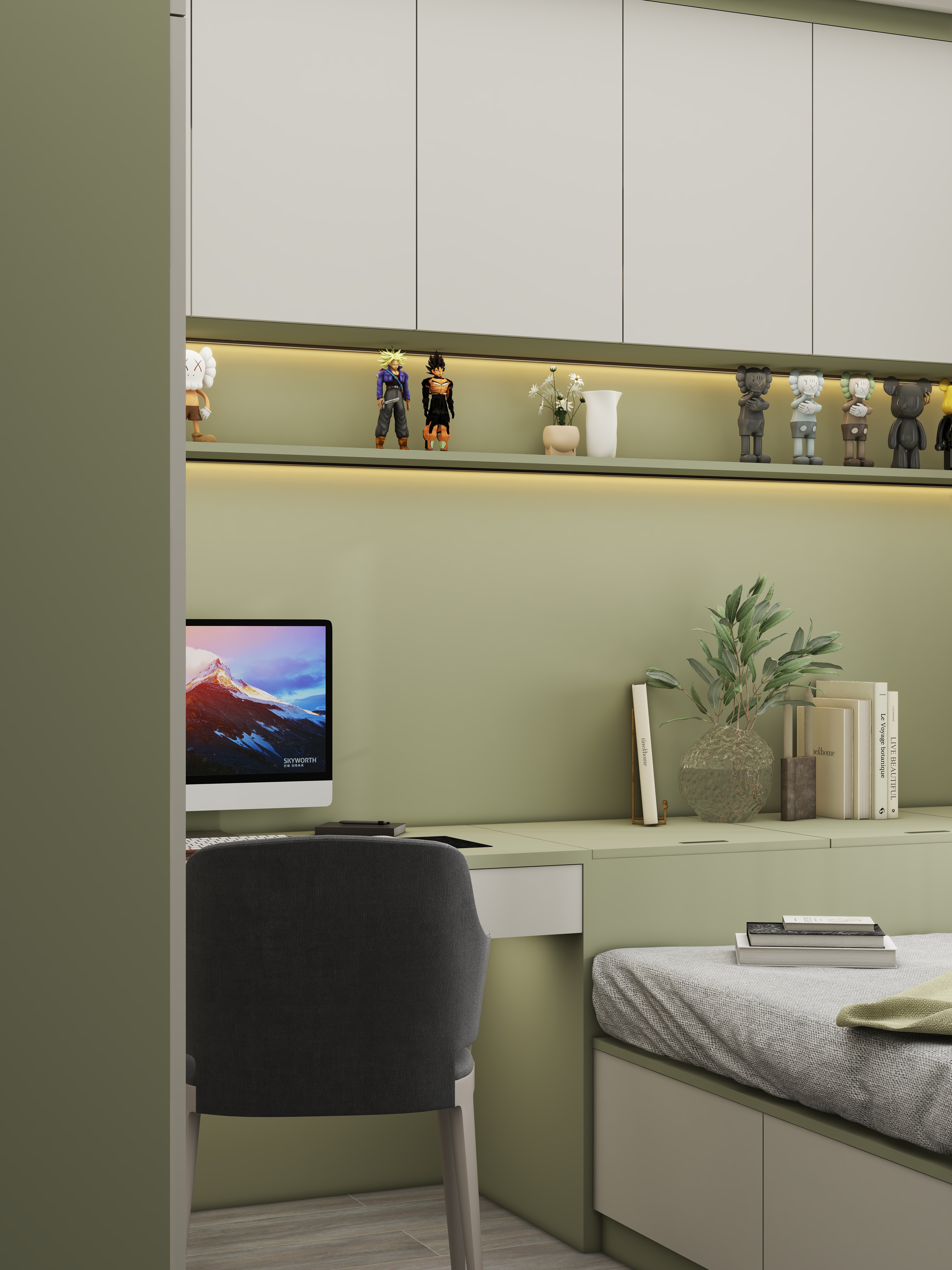 壹诺设计工作室-124㎡3室-现代简约装修效果图