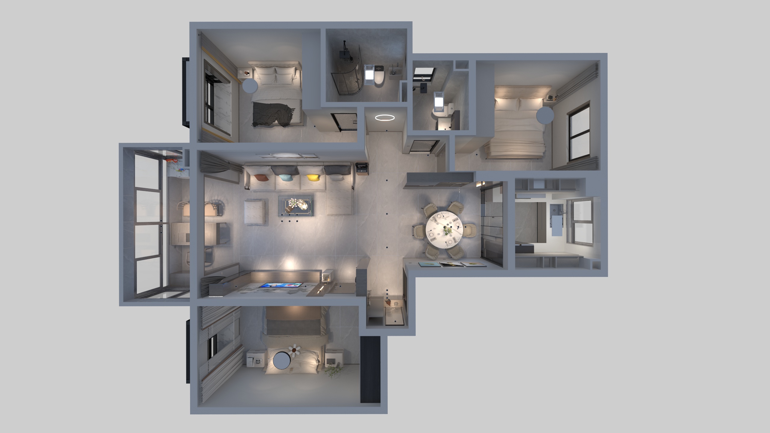 夜雨茶香-锦豪花园1-2-1402-装修设计方案