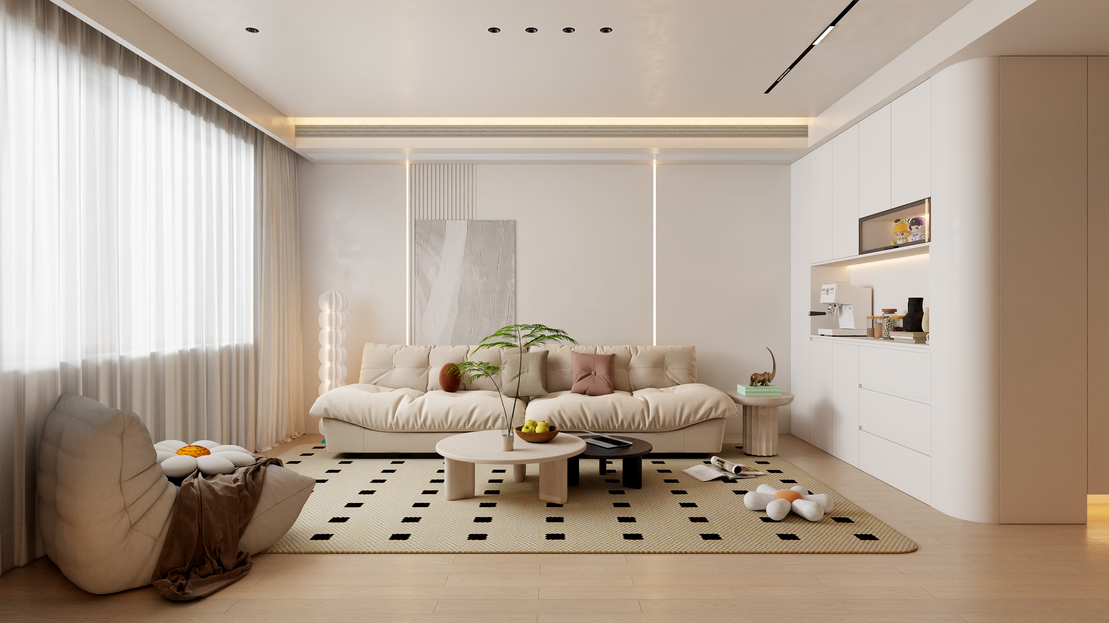 方时计-奶油64㎡-装修设计方案