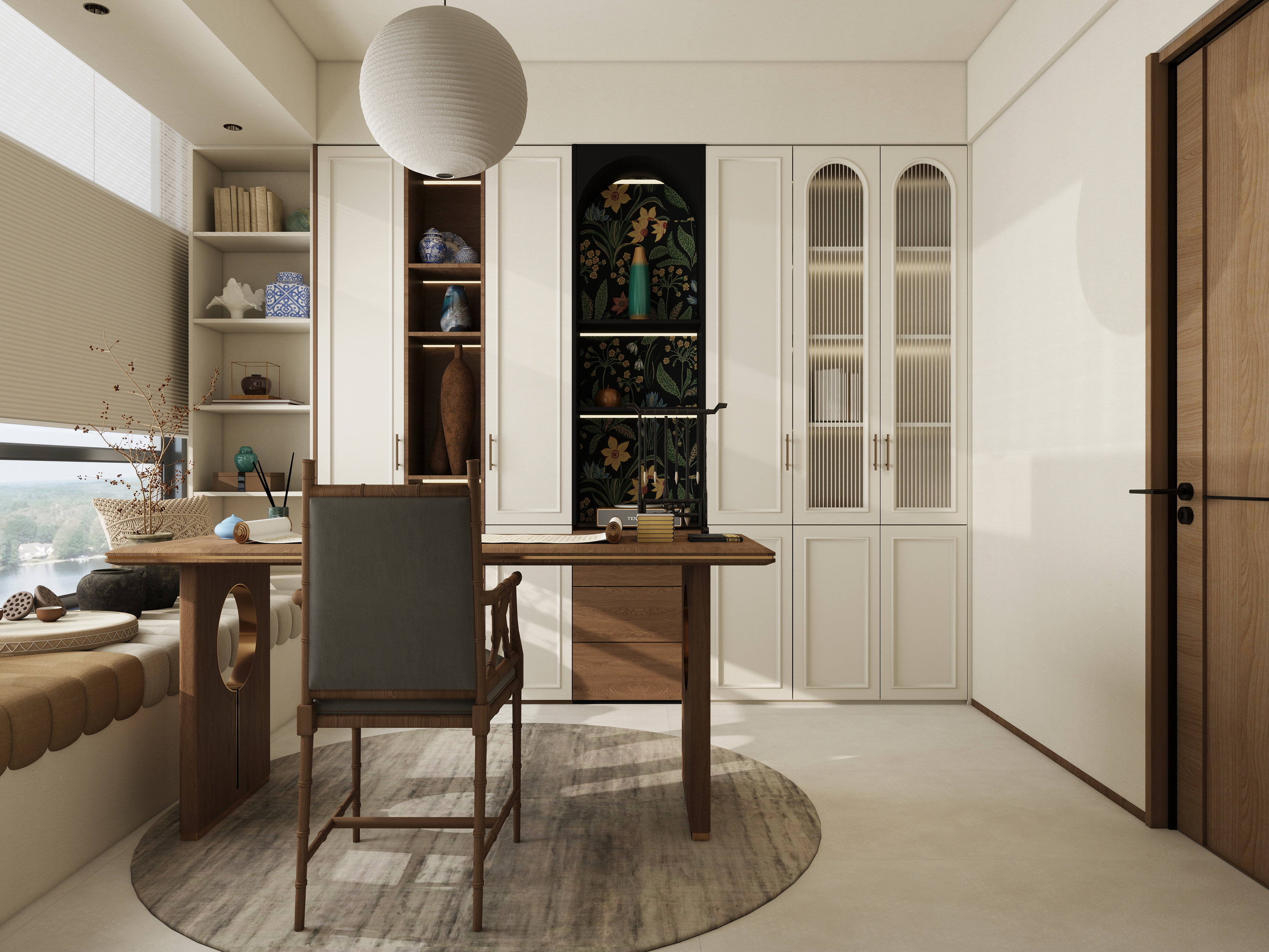 张煜强煜境设计-123平米宋氏美学简约中式四房装修效果图