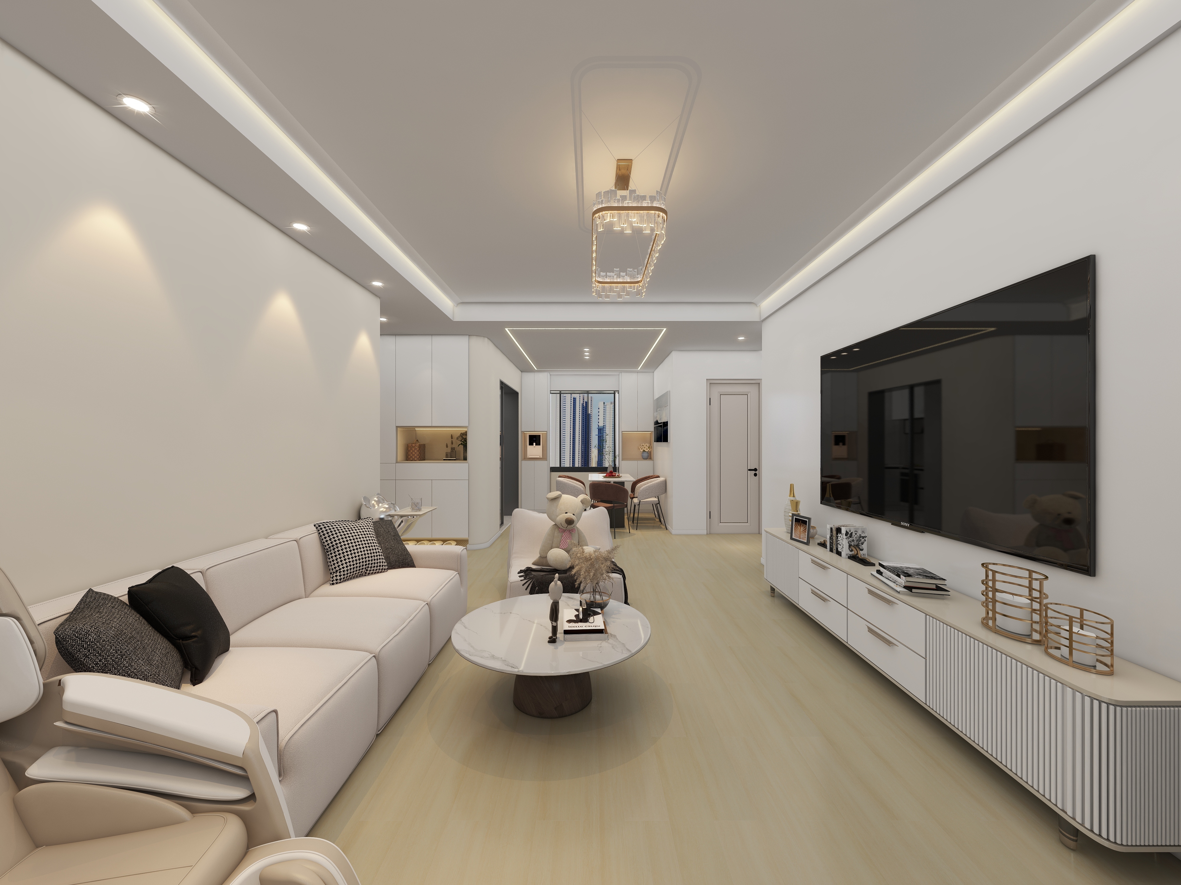 效果图定制13524942650-【徐汇新城】~奶油风二房-装修设计方案