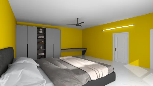Bedroom with attached bathroom 