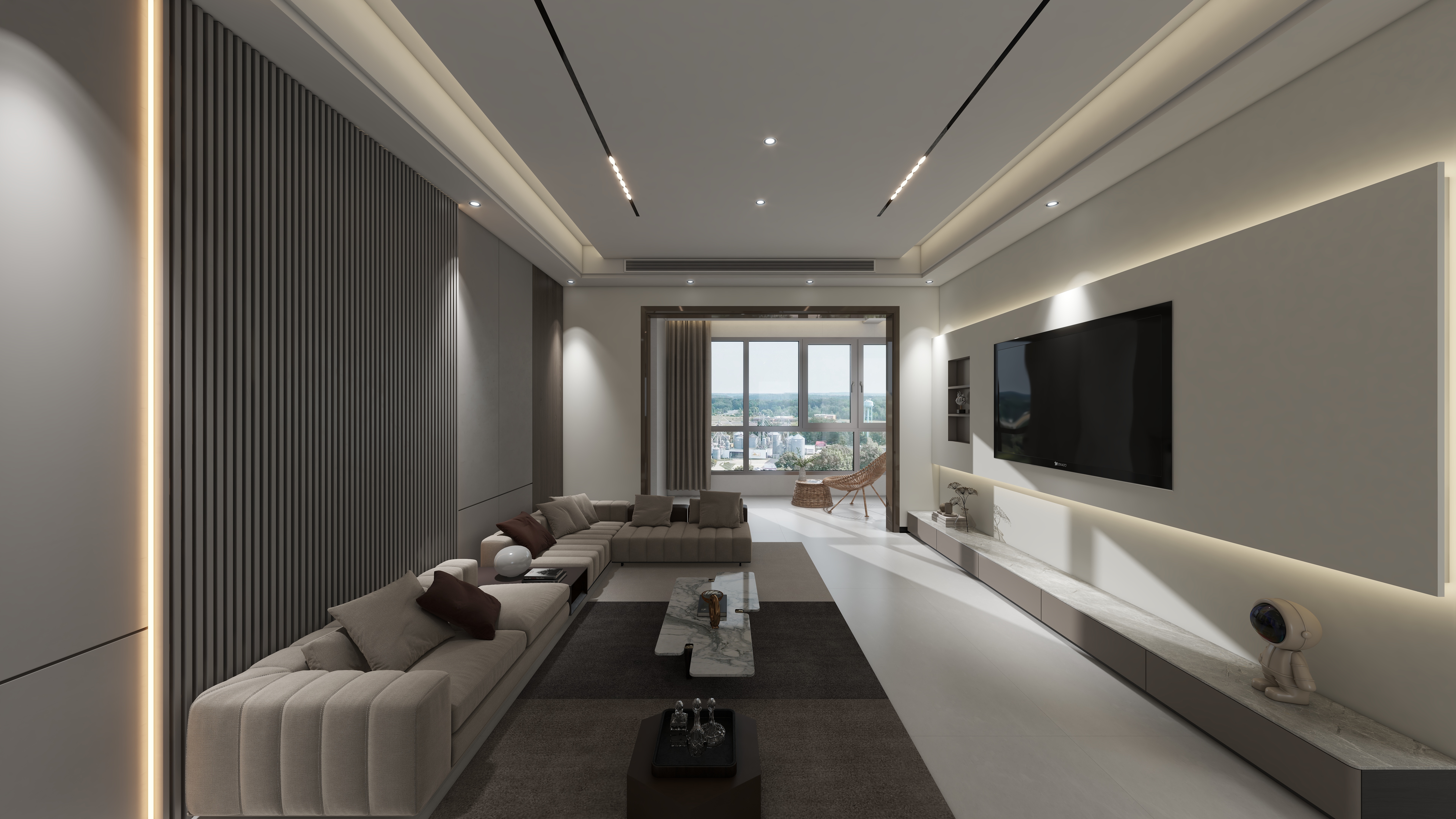 梦越室内设计-容湖壹号136㎡三室-装修设计方案