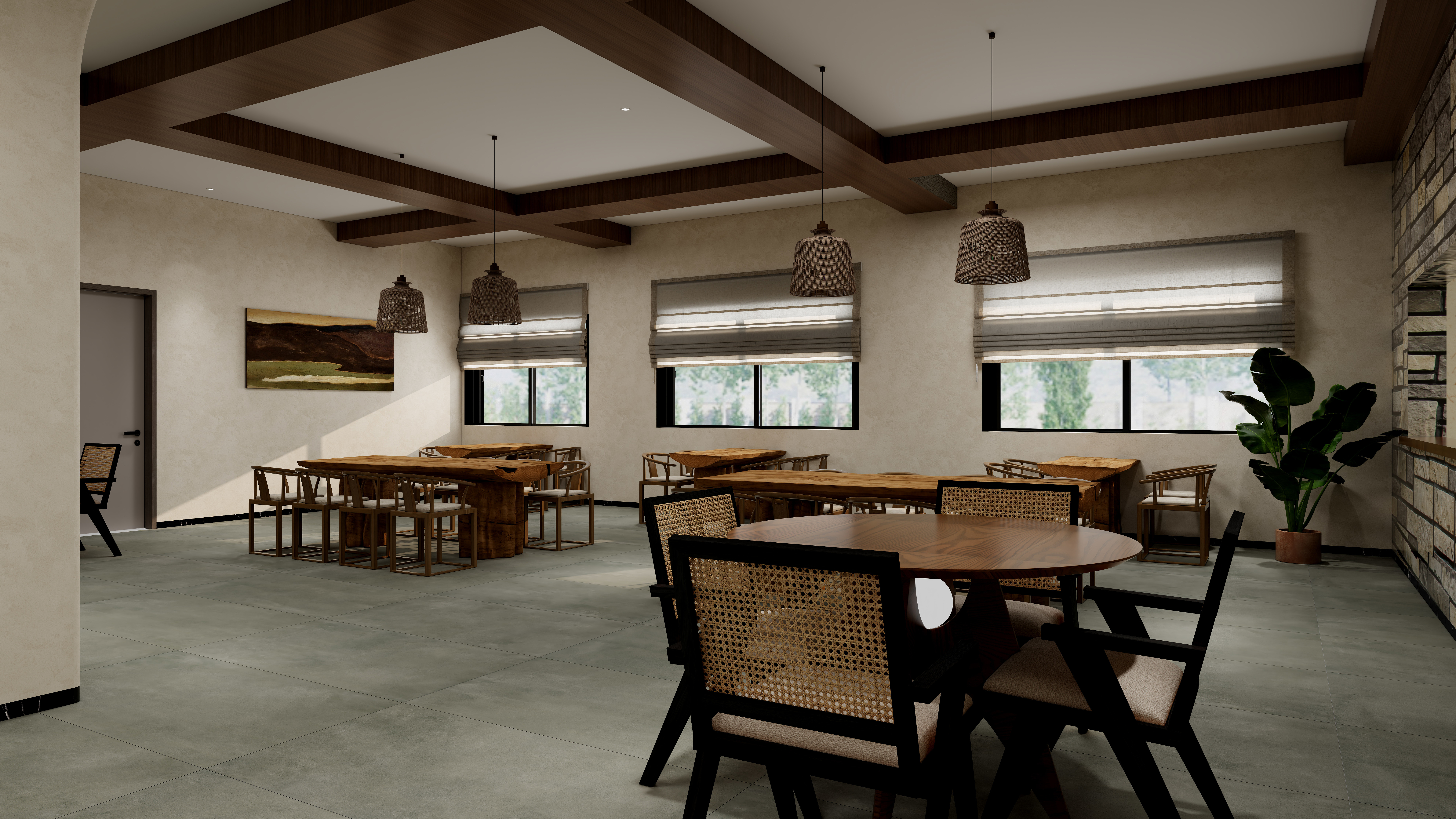 无二三.-西水村农庄一楼-装修设计方案