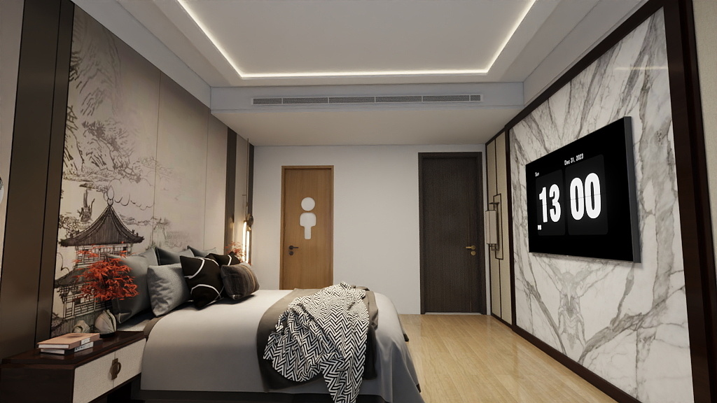 小梓设计-3d建模大客厅-装修设计方案