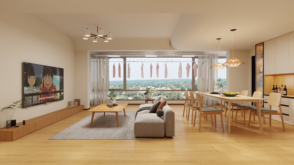 梦的绽放-原木风四房二卫-装修设计方案