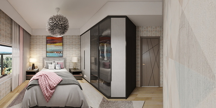 喜乐来设计-泽信·渤龙云筑86㎡3室-装修设计方案