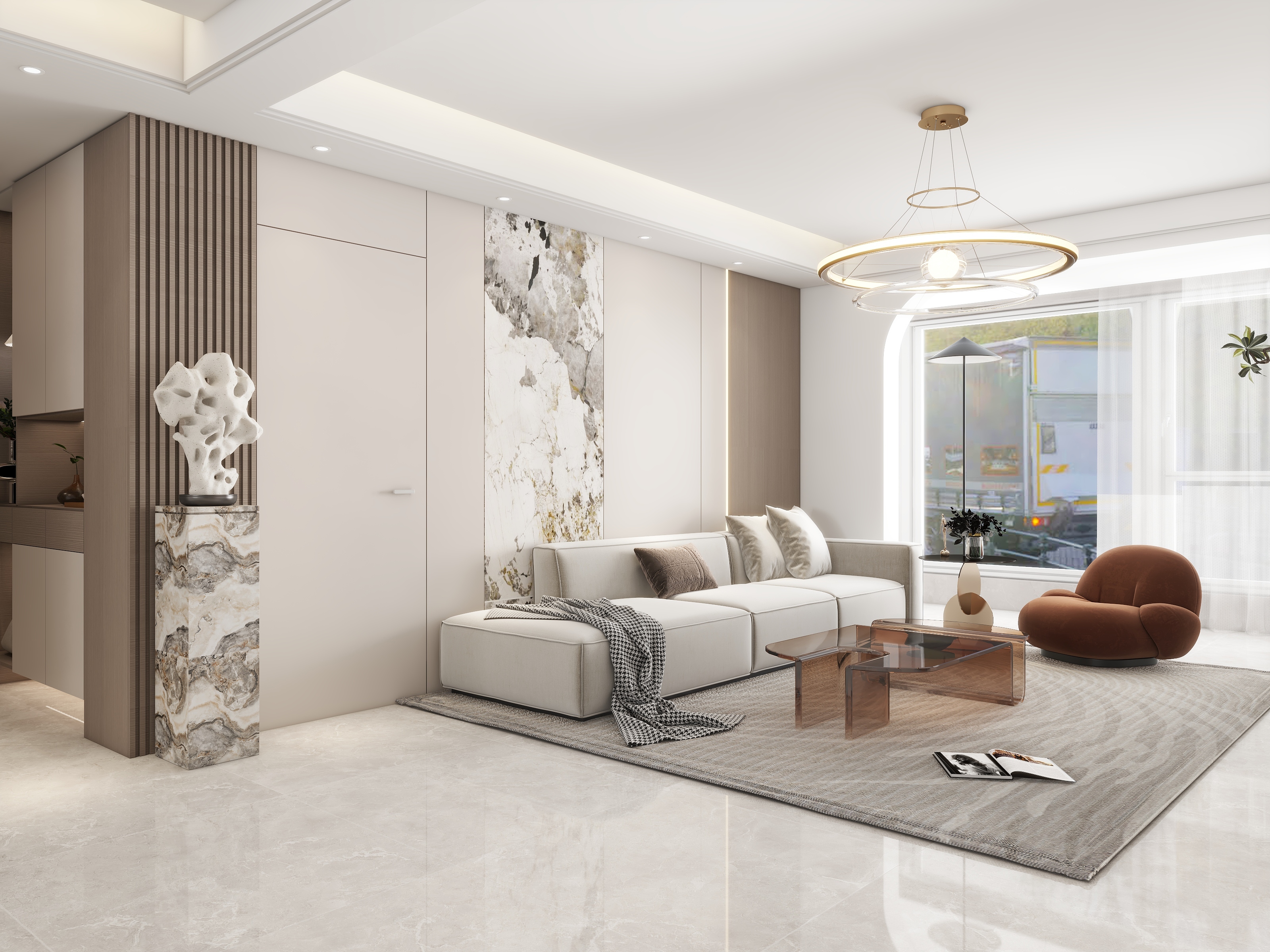 冬月DESIGN-天筑绿洲135㎡3室装修效果图