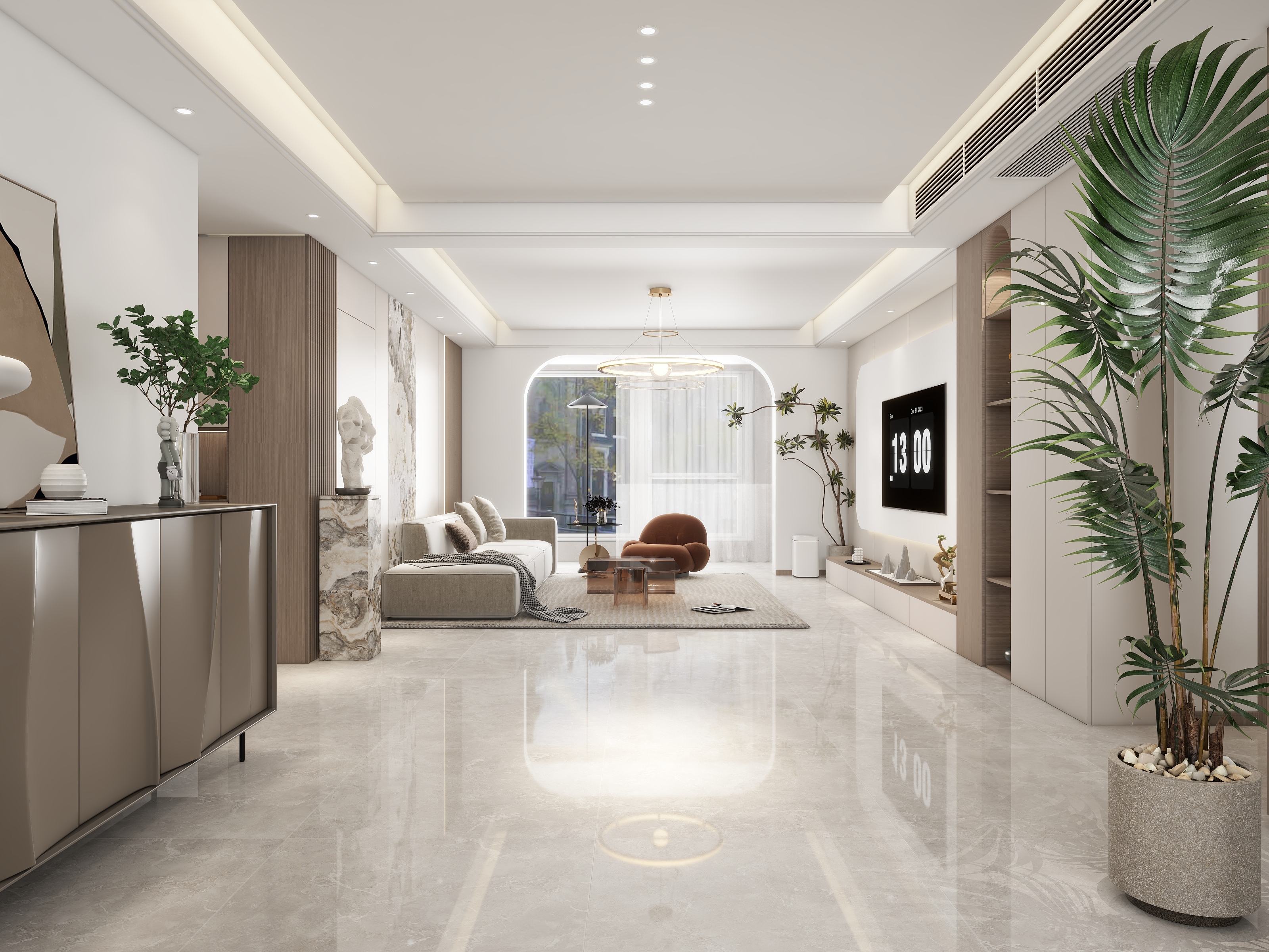 冬月DESIGN-天筑绿洲135㎡3室装修效果图