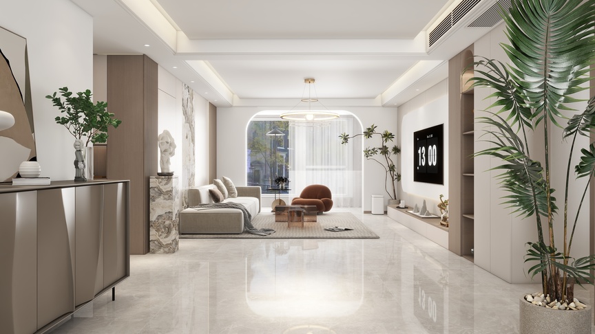 冬月DESIGN-天筑绿洲135㎡3室装修效果图