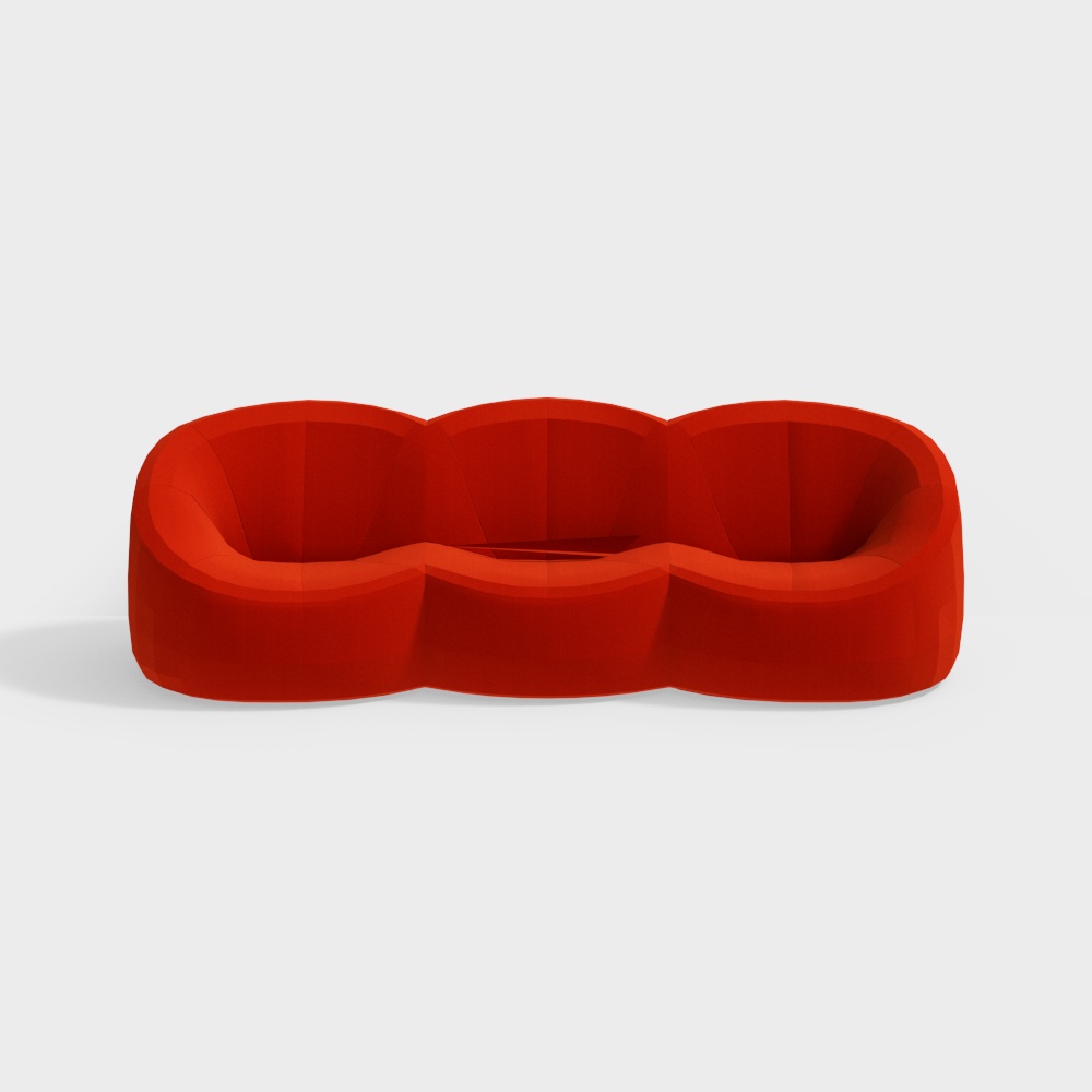 Ligne Roset Pumpkin Large settee red