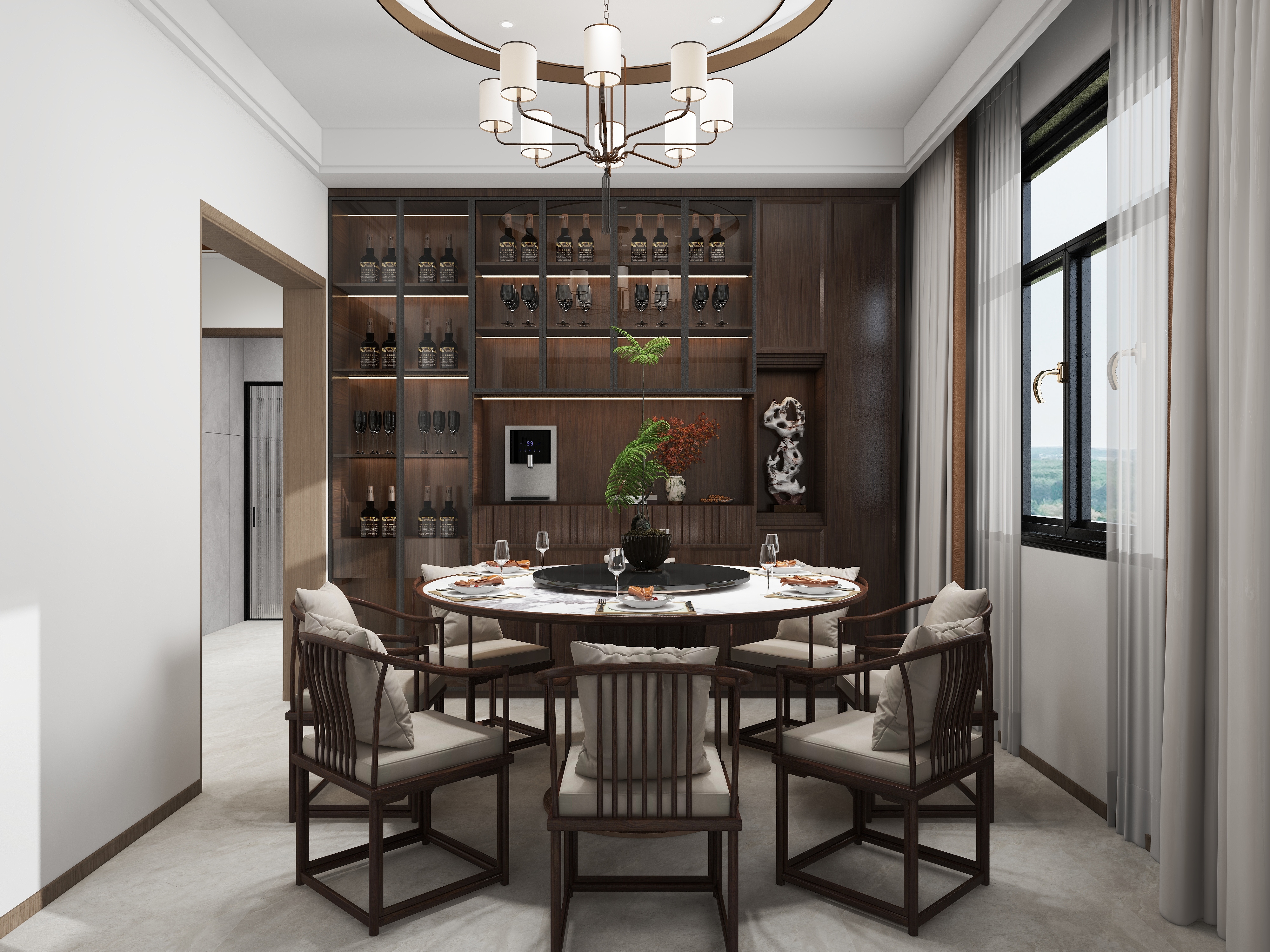 金管家装饰-常家庄平房新中式-装修设计方案